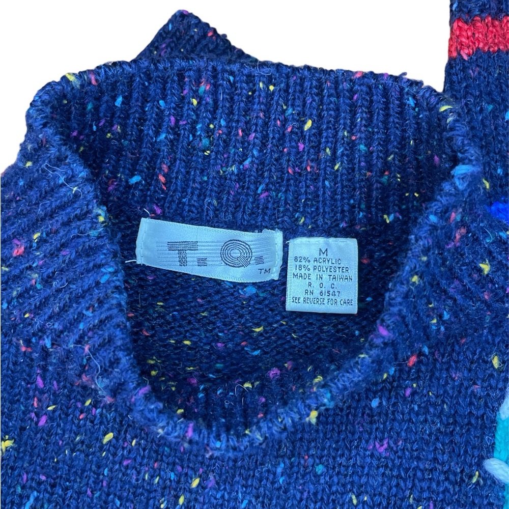 Vintage T.Q. Women’s Sweater Size Medium‎ Confetti/Paisley Design 80’s Style - Picture 6 of 7